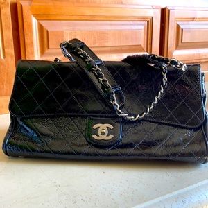 Chanel patent leather black bags